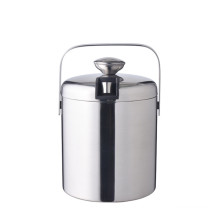 Factory Direct 1.3L Portable Champagne Bucket With Lid Therma Wine Barrel Stainless Steel Ice Bucket
